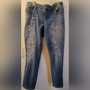 Torrid Women's distressed premium embroidered boyfriend jeans Size 14